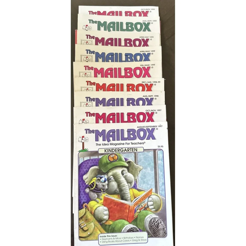 The Mailbox Monthly Idea Magazines for Teachers Pre-K/Kindergarten Lot Of 9 '90s